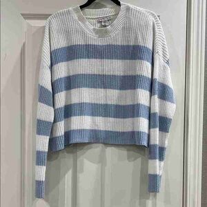 Striped Blue and White Crew Neck Sweater